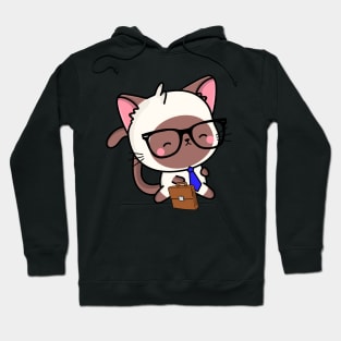 Funny Cat is on the way to work Hoodie